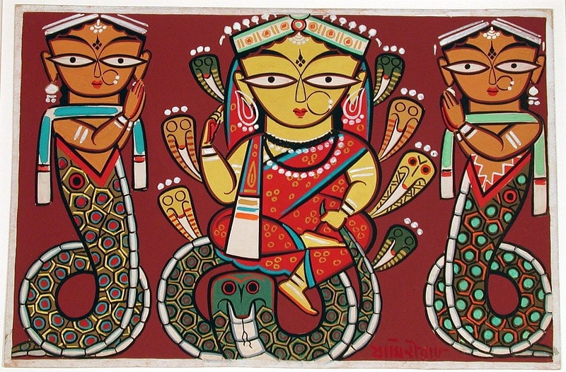 Jamini Roy Durga Painting