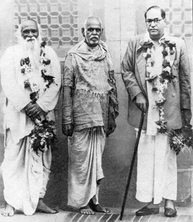 Karmaveer Bhaurao Patil with Babasaheb Ambedkar