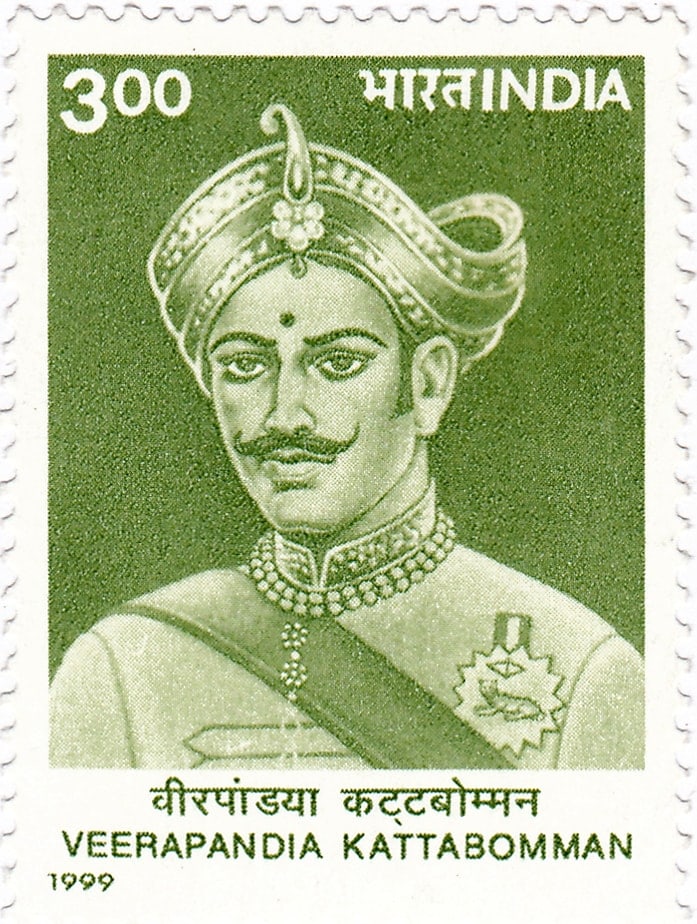 Stamp in honor of Veerapandiya Kattabomman