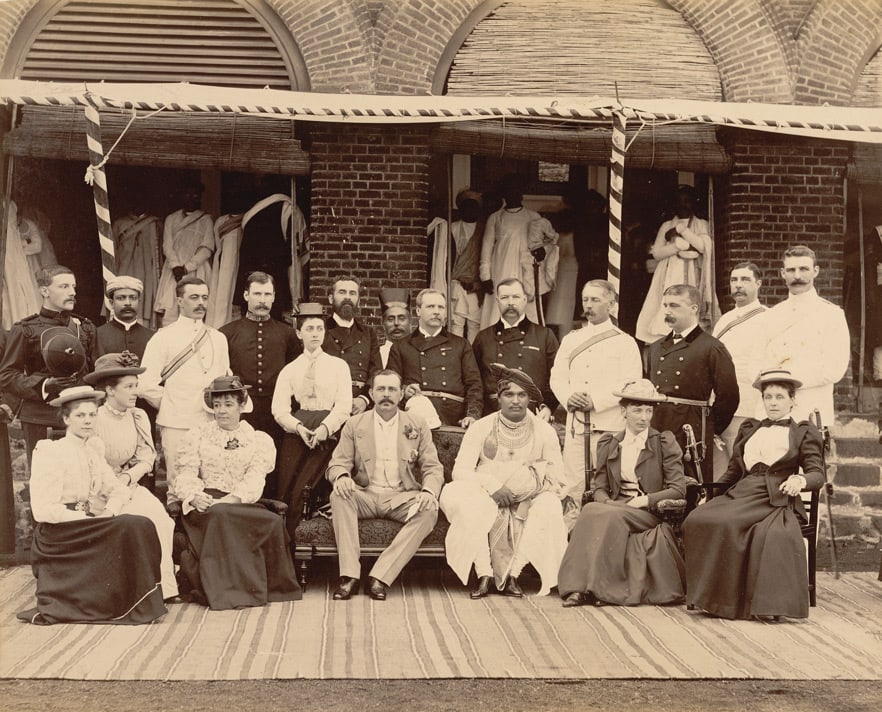 Group at Residency including the Maharaja of Kolhapur