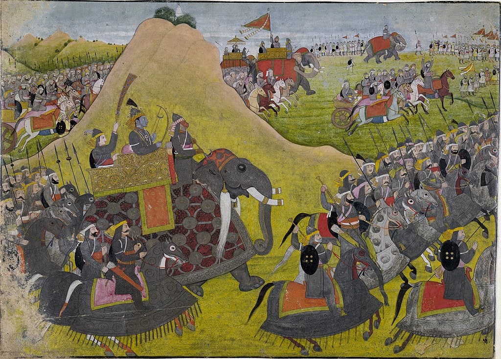 Rama leading in the Ancient Battle of Ramayana
