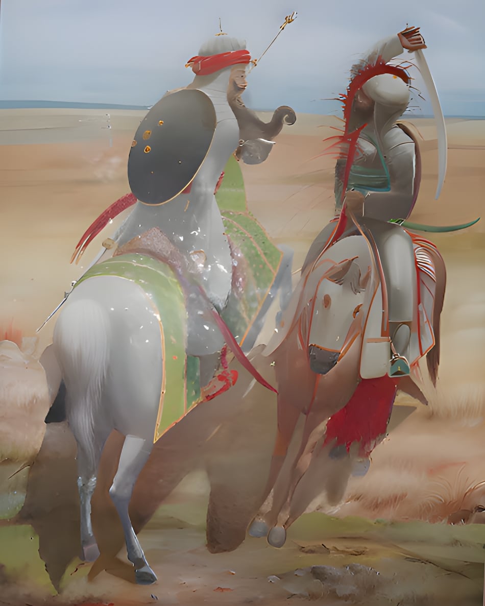 महाराणा प्रताप ने ईसवी १५८२ में देवेर की लड़ाई में बहलोल खान को लंबवत काट दिया