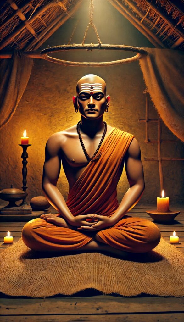 Acharya Chanakya Meditating in Dhana Mudra